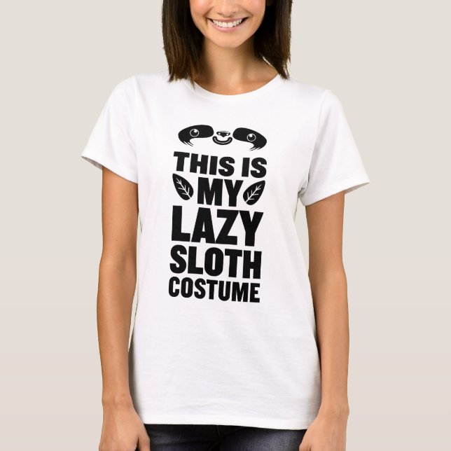 Lazy Sloth Costume T-Shirt (Front)