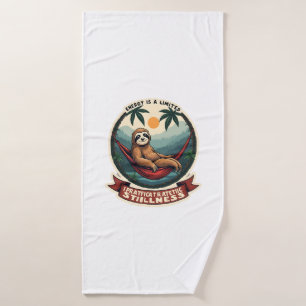 Lazy Sloth Humor Shirt Selective Effort Vintage Bath Towel