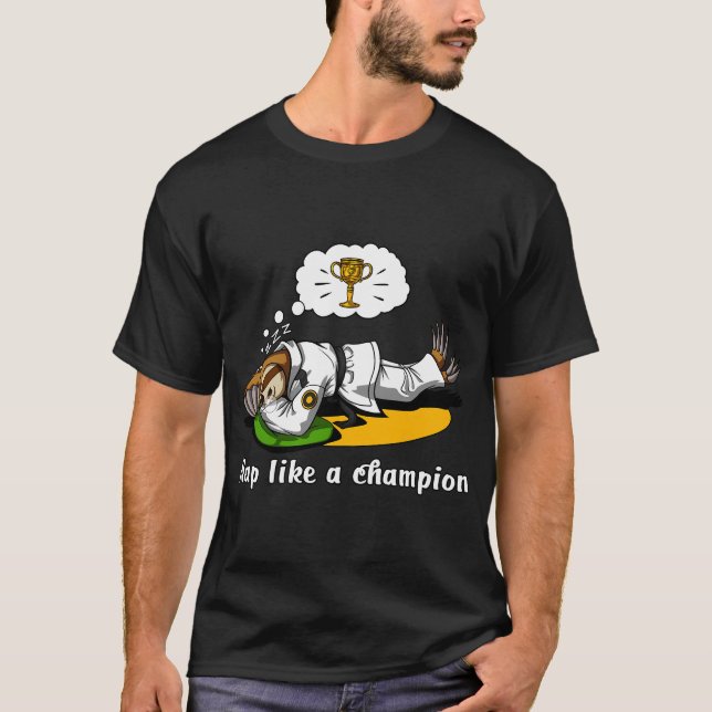 Lazy Sloth Karate T-Shirt (Front)