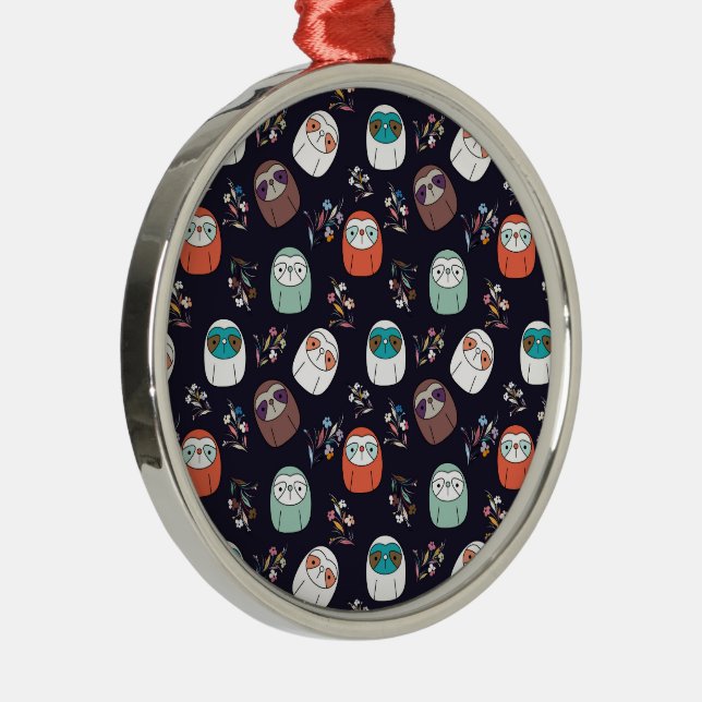 Lazy Sloth Metal Tree Decoration (Right)