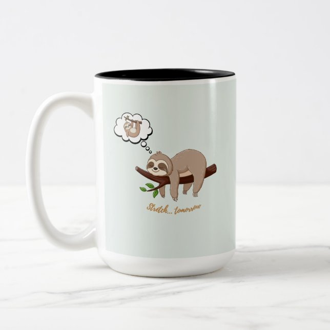 Lazy Sloth Mug – Funny Relaxing Vibes Gift (Left)