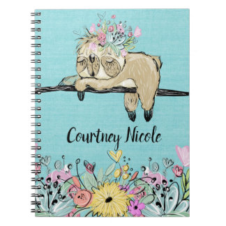 Lazy Sloth Personalised Notebook & Journal