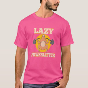 Lazy Sloth Powerlifter Weightlifter Barbell Gym La T-Shirt