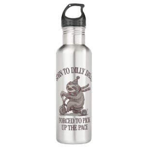 Lazy Sloth Retro Bike Cartoon 710 Ml Water Bottle
