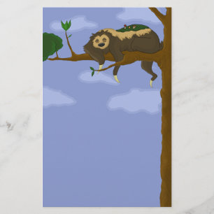 Lazy Sloth Stationery