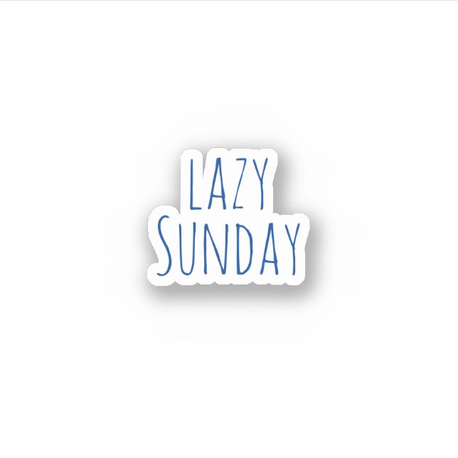 Lazy Sunday, Aesthetic  Sticker (Front)