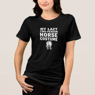 Lazy Two-Person Horse Costume T-Shirt Tri-Blend Shirt