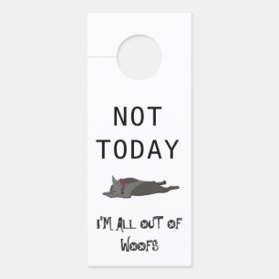 Lazy vibe sleepy French Bulldog  Door Hanger