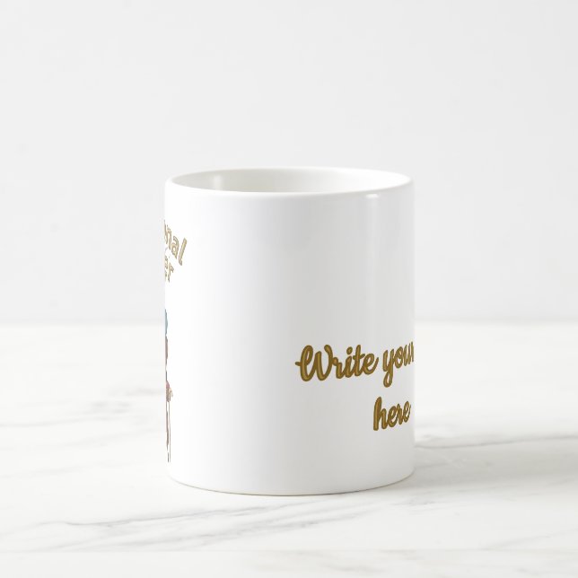 Lazy vibes Funny Monkey king chillaxer Coffee Mug (Center)