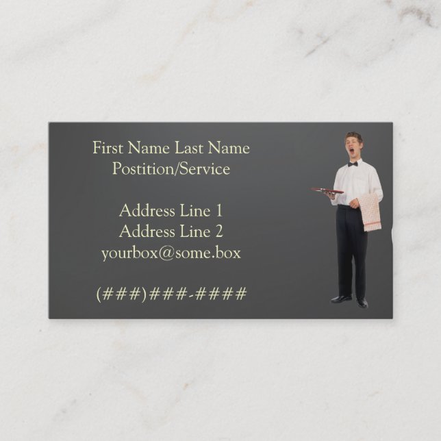 Lazy Waiter Business Card (Front)