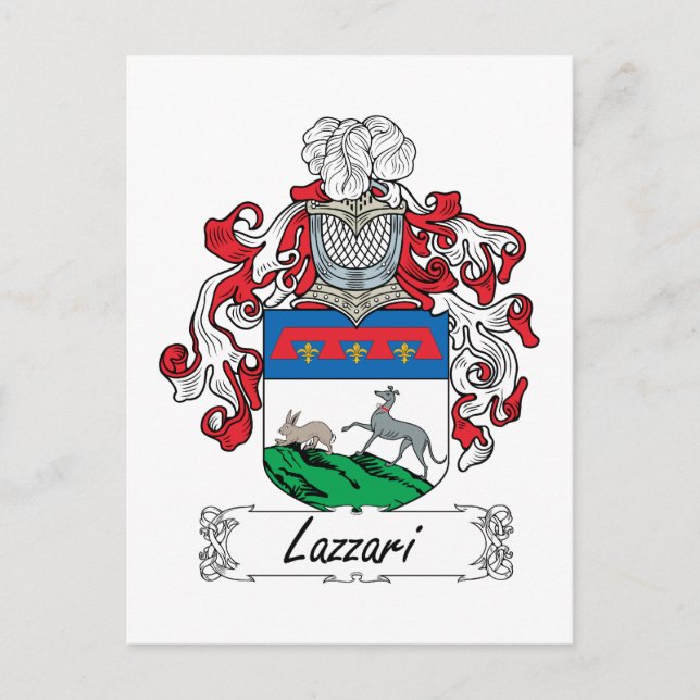 Lazzari Family Crest Postcard (Front)