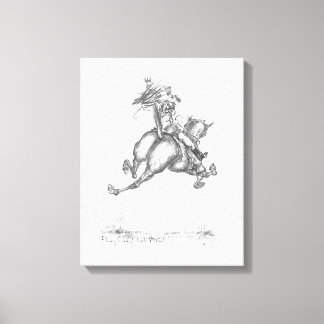 LB40 "flying changes" wrapped canvas print