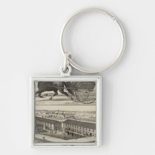 LB Johns' Carriage Works, Abilene, Kansas Key Ring (Front)