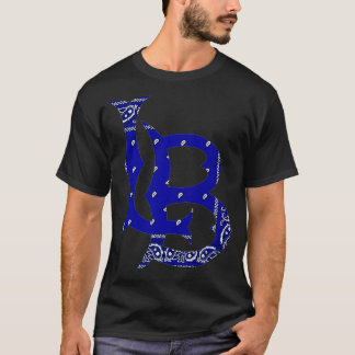LB Long beach California Blue bandanna hip hop str T-Shirt