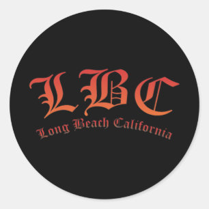LBC Long Beach California Local Pride Classic Round Sticker