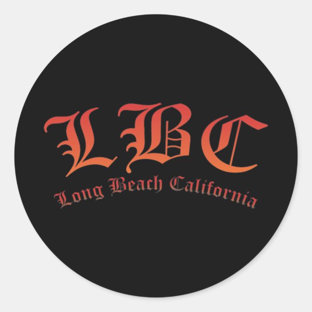 LBC Long Beach California Local Pride Classic Round Sticker (Front)
