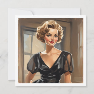 LBD Black Beauty in a Card: Subtle Elegance Invitation