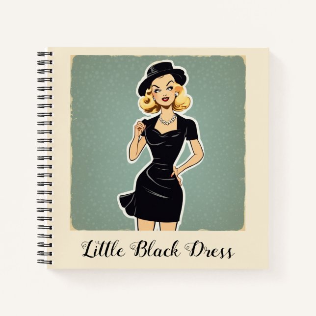 LBD Eleganza Notebook - Little Black Dress Diary (Front)