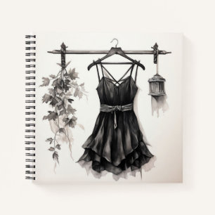 LBD Vintage Inspired Retro Fashion Sketchbook Notebook