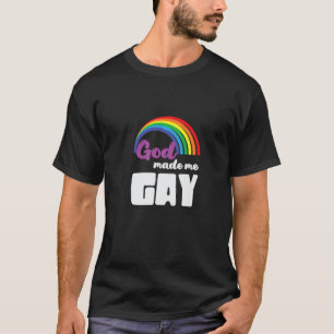 LBGT Flag Gay Pride Human God made me Gay   T-Shirt
