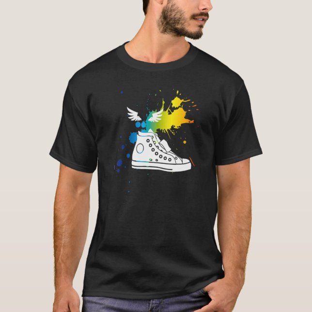 LBGTQ Rainbow Trainers T-Shirt (Front)