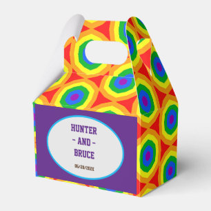 LBGTQA+ Rainbow Circle Design Favour Box