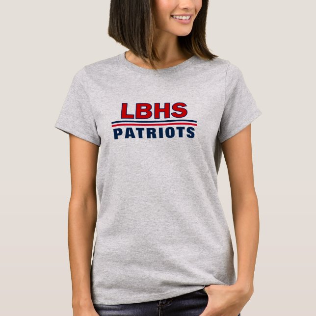 LBHS Patriots Grey TShirt (Front)