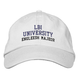LBI UNIVERSITY (TM) ENGLEESH MAJEOR EMBROIDERED HAT