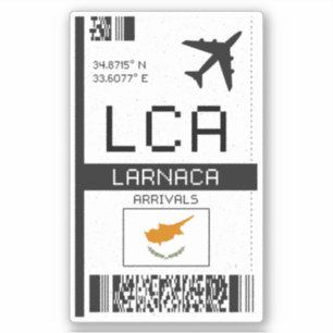 LCA Larnaca Boarding Pass - Cyprus Airport Travel