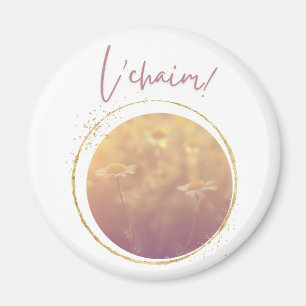 L'chaim (a Toast with Wildflowers) Magnet