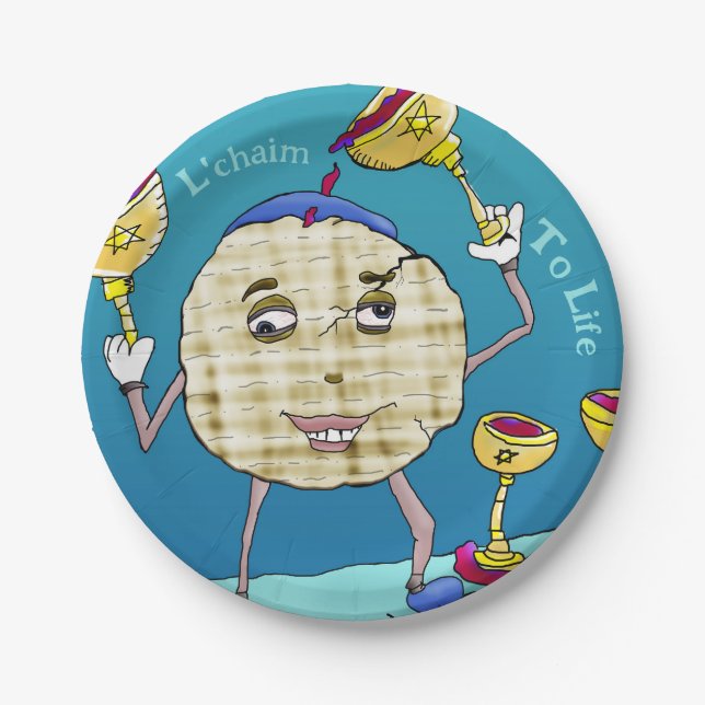 L'chaim Pesach  Paper Plate (Front)