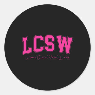 Lcsw Licensed Clinical Social Worker Classic Round Sticker