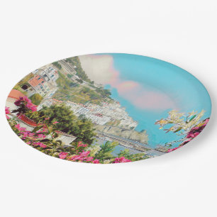ldp AMALFI - panorama - Amalfi coast - Paper Plate