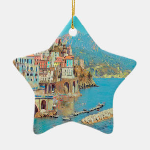 ldp ATRANI.- Amalfi Coast - Ceramic Tree Decoration