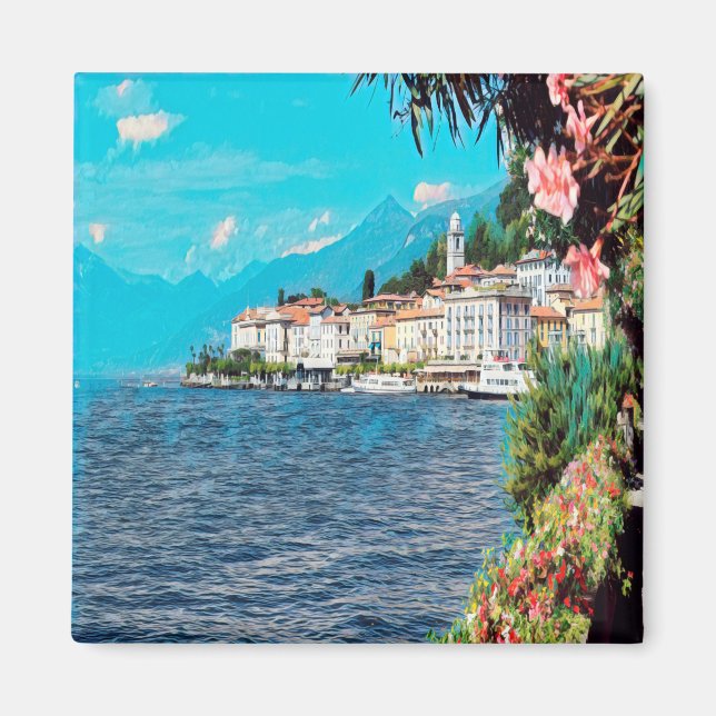 ldp BELLAGIO - Lake Como - Lombardy, Italy, Fridge Magnet (Front)