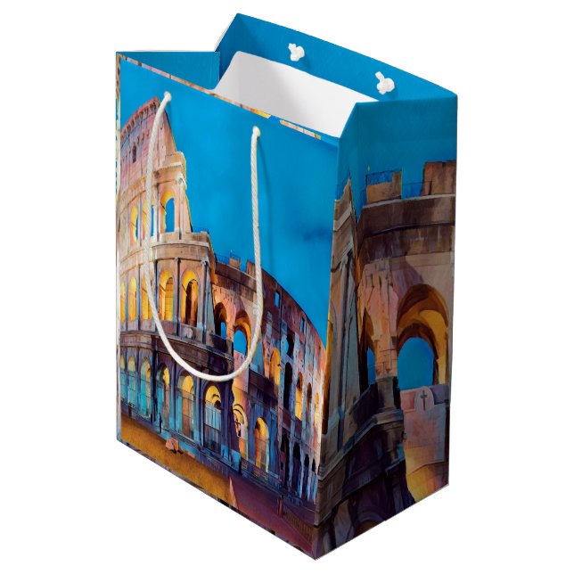 ldp COLOSSEUM Rome - by nigth - Medium Gift Bag (Back Angled)