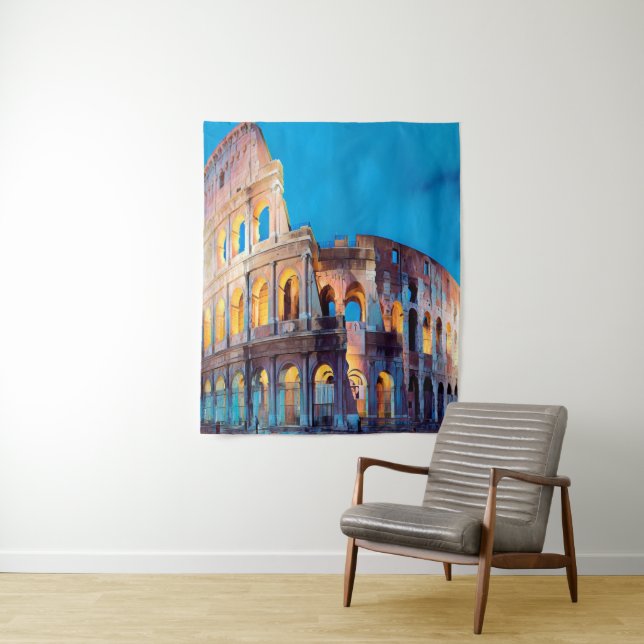 ldp COLOSSEUM Rome - by nigth - Tapestry (In Situ)