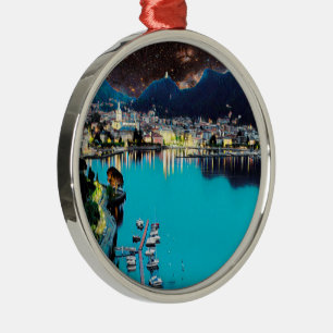 ldp COMO - Lake - Panorama Metal Tree Decoration