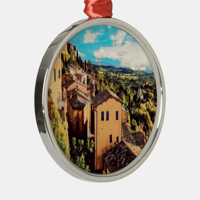 ldp MONTEPULCIANO - city - panorama - Metal Tree Decoration (Right)