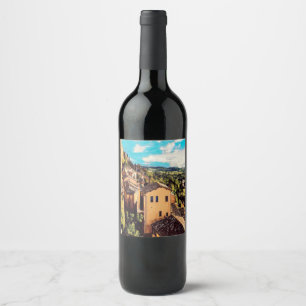 ldp MONTEPULCIANO - city - panorama - Wine Label