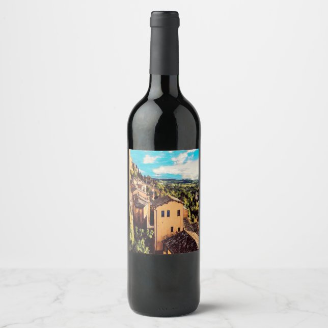 ldp MONTEPULCIANO - city - panorama - Wine Label (Front)