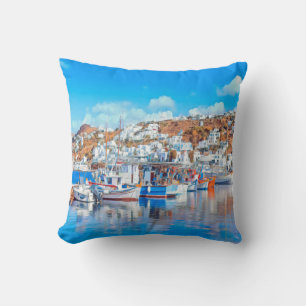ldp MYKONOS - fishing boats - harbour - panorama Cushion
