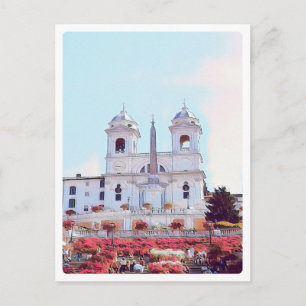 ldp PIAZZA DI SPAGNA - Rome - with flowers - Postcard