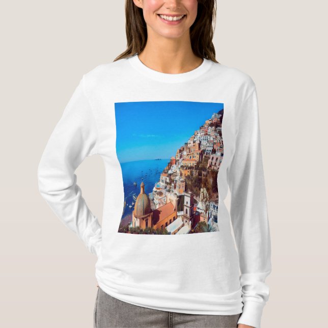 ldp POSITANO - Amalfi Coast - Panorama T-Shirt (Front)