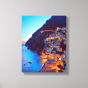 ldp POSITANO Amalfi Coast - sunset taken by Hotel Canvas Print