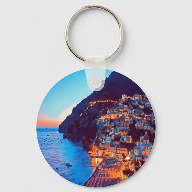 ldp POSITANO Amalfi Coast - sunset taken by Hotel Key Ring (Front)