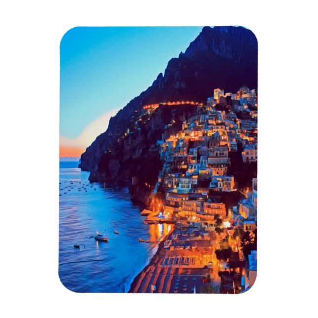 ldp POSITANO Amalfi Coast - sunset taken by Hotel Magnet (Vertical)
