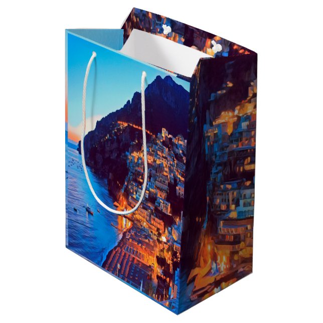 ldp POSITANO Amalfi Coast - sunset taken by Hotel Medium Gift Bag (Back Angled)