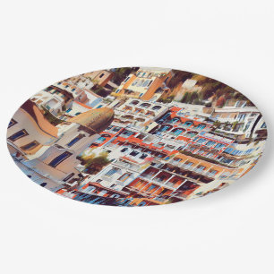 ldp POSITANO - town - church Santa Maria Assunta - Paper Plate