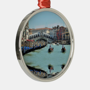 ldp RIALTO BRIDGE - Venice - Canal Grande Metal Tree Decoration